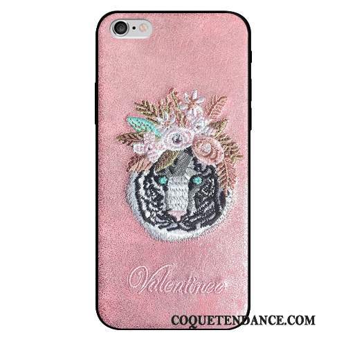 iPhone 6/6s Plus Coque De Téléphone Tout Compris Rose Personnalité Broderie