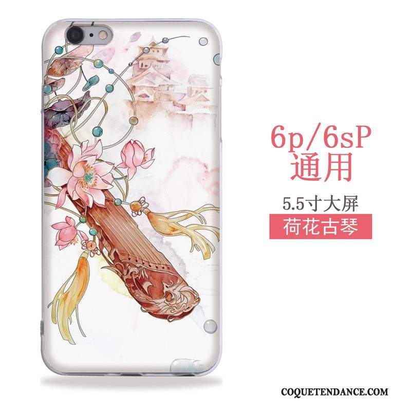 iPhone 6/6s Plus Coque Gaufrage De Téléphone Art Étui Silicone