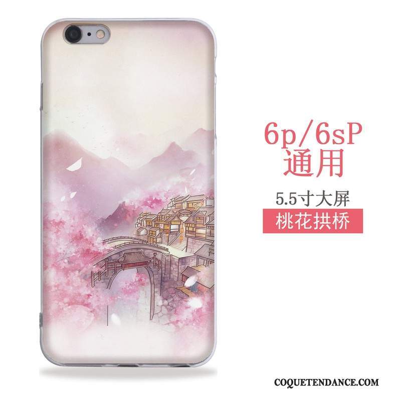 iPhone 6/6s Plus Coque Gaufrage De Téléphone Art Étui Silicone