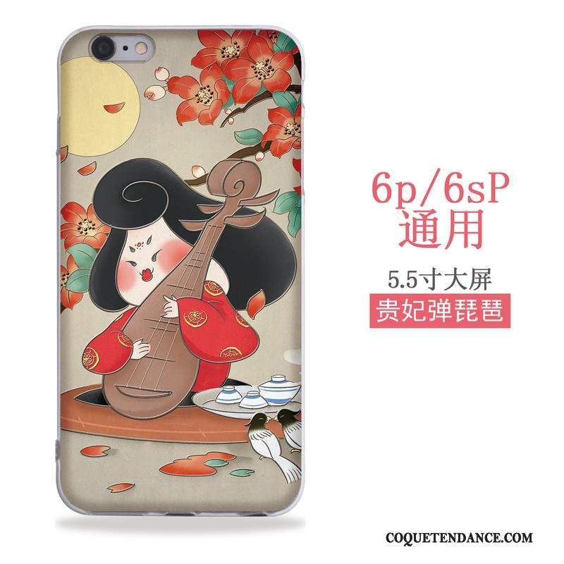 iPhone 6/6s Plus Coque Gaufrage De Téléphone Art Étui Silicone