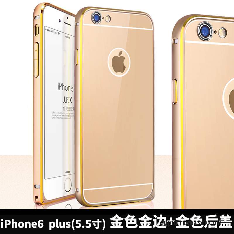 iPhone 6/6s Plus Coque Incassable Rose Border Alliage Métal
