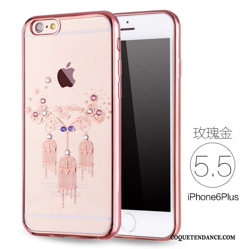 iPhone 6/6s Plus Coque Rose Fluide Doux Incassable Silicone Luxe