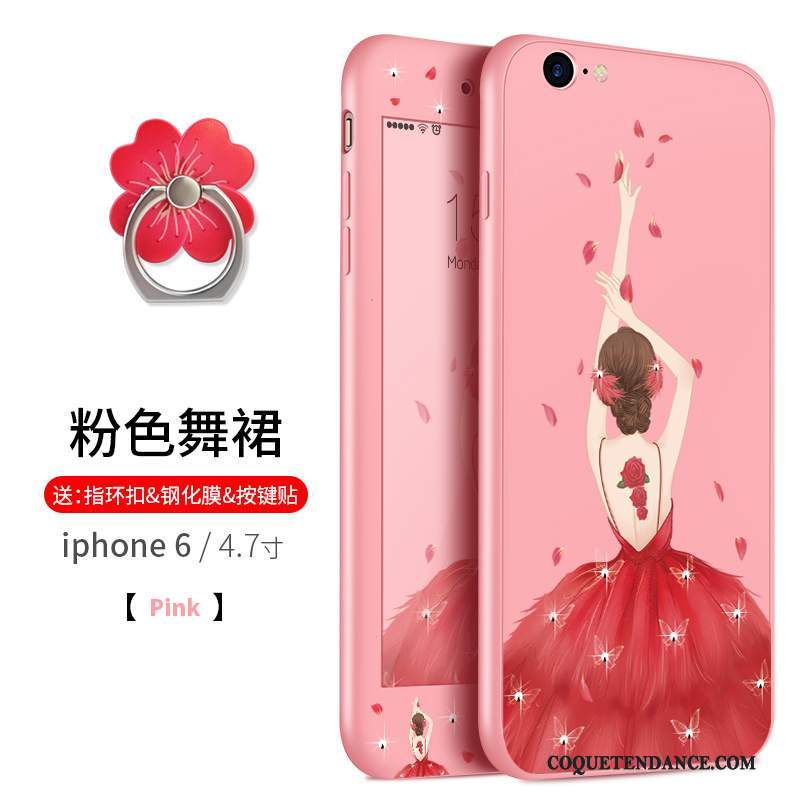 iPhone 6/6s Plus Coque Rouge Tout Compris Silicone Fluide Doux De Téléphone