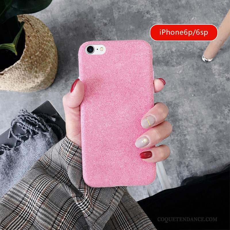 iPhone 6/6s Plus Coque Tout Compris Peluche Multicolore Nouveau Couleur Unie