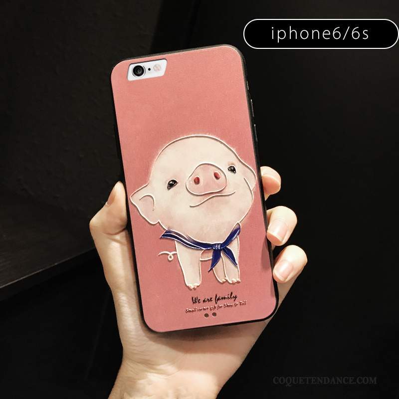 iPhone 6/6s Plus Coque Tout Compris Rouge Incassable Dessin Animé Nouveau
