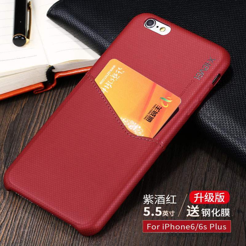 iPhone 6/6s Plus Coque Étui De Téléphone Carte Incassable Rouge