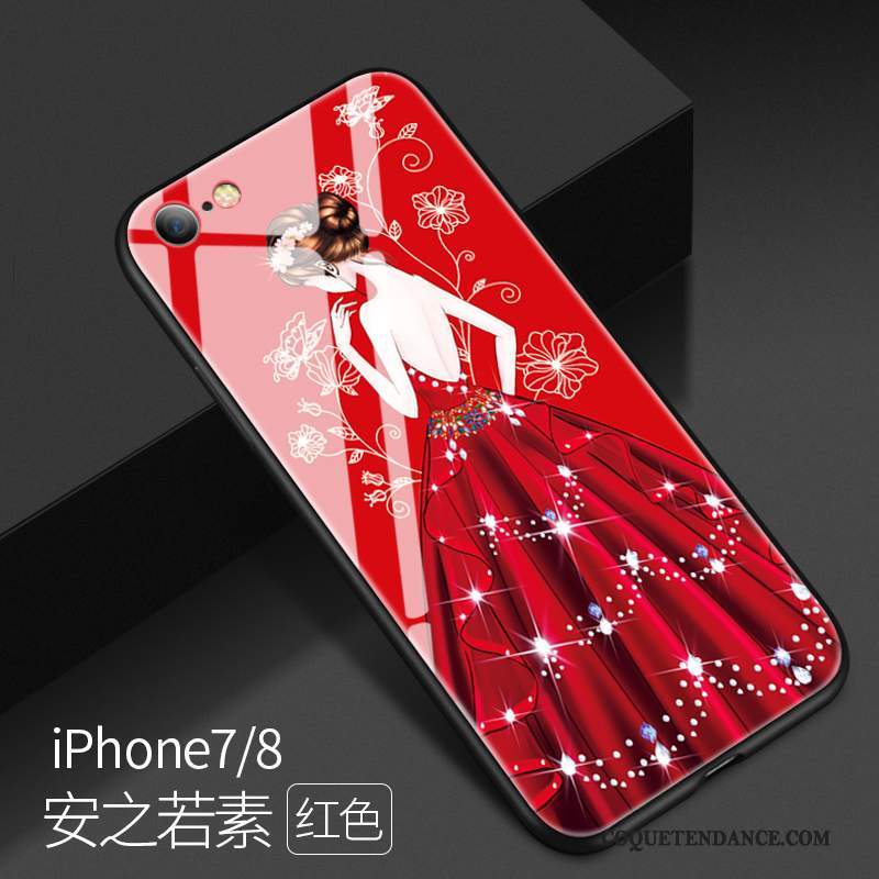 iPhone 7 Coque Créatif Nouveau De Téléphone Verre Rouge