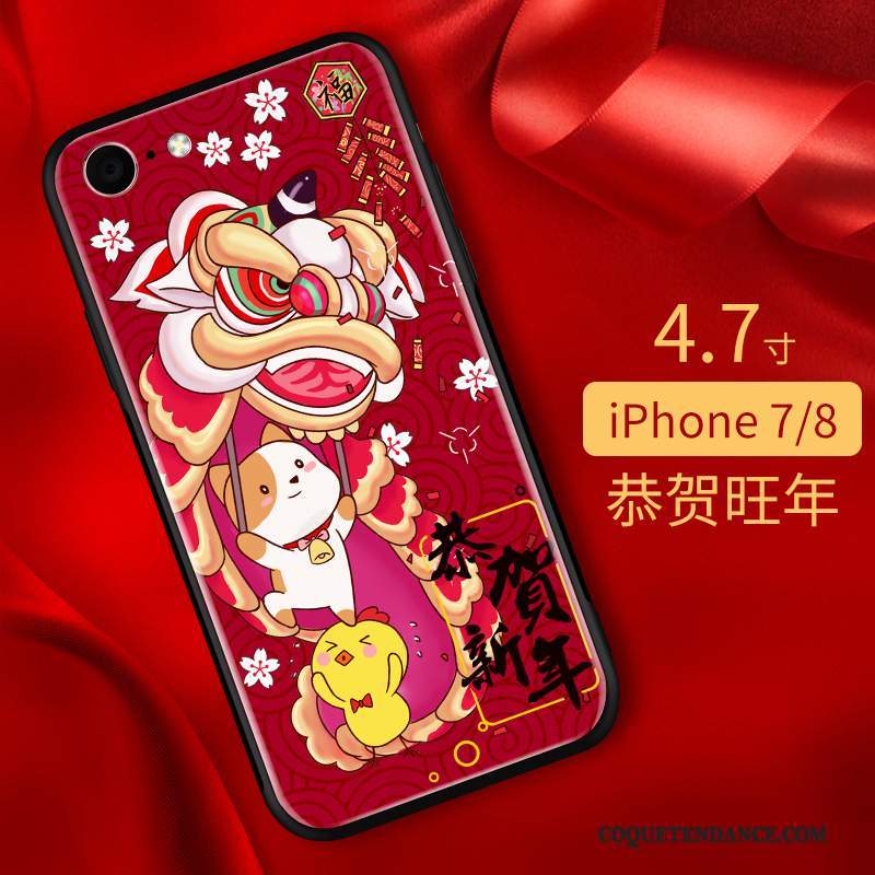 iPhone 7 Coque Incassable Rouge De Téléphone Chat Nouveau