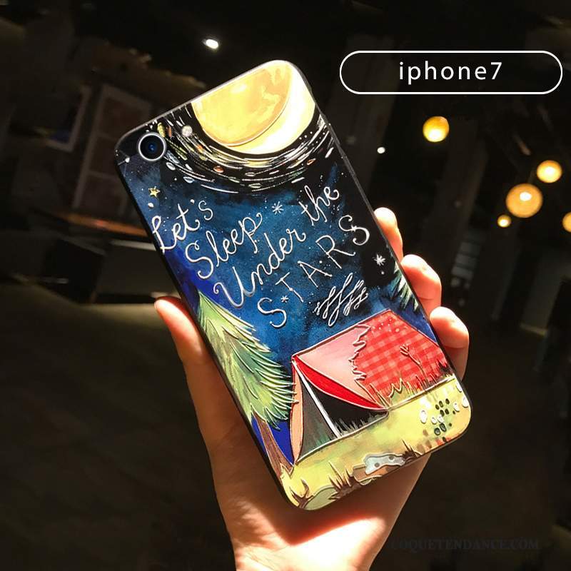 iPhone 7 Coque Multicolore Gaufrage Personnalité Amoureux Ornements Suspendus