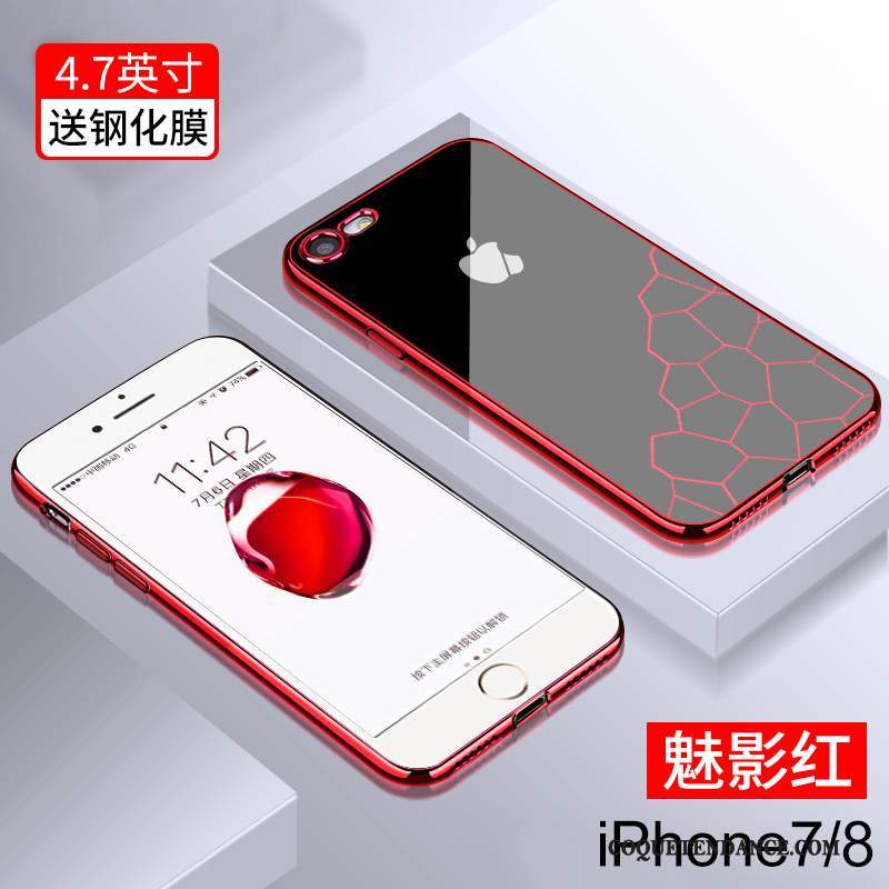 iPhone 7 Coque Nouveau Étui Silicone De Téléphone Rouge
