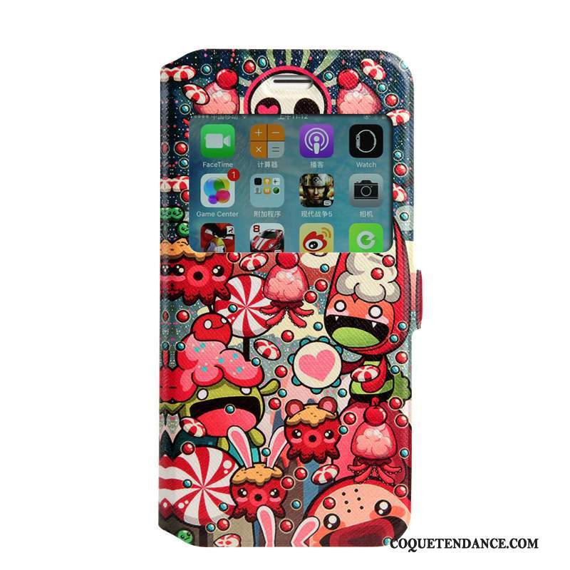 iPhone 7 Coque Peinture Étui En Cuir Dessin Animé Clamshell Protection