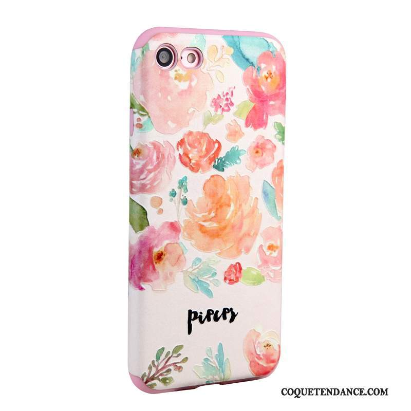 iPhone 7 Coque Protection Fluide Doux Peinture Mignonne Rose