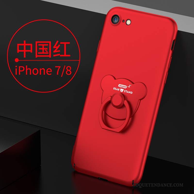 iPhone 7 Coque Silicone Rouge Étui Argent De Téléphone