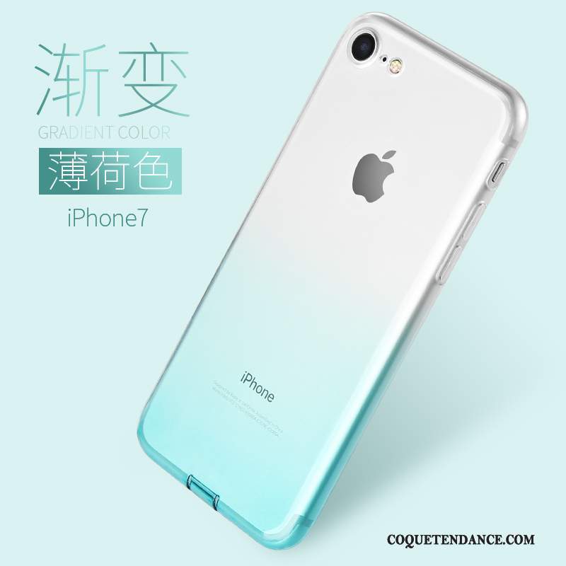 iPhone 7 Coque Transparent Multicolore Silicone De Téléphone Dégradé De Couleur