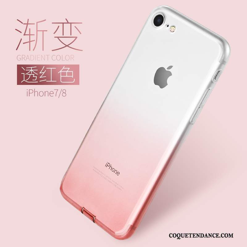 iPhone 7 Coque Transparent Multicolore Silicone De Téléphone Dégradé De Couleur