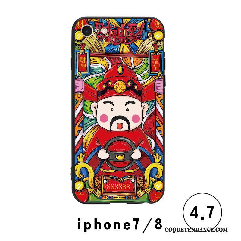 iPhone 7 Coque Verre Multicolore Tout Compris Dieu De La Richesse De Téléphone