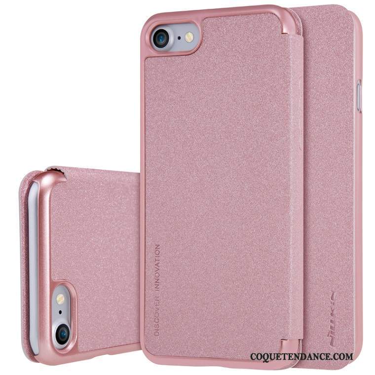 iPhone 7 Coque Étui En Cuir Or De Téléphone Housse Protection