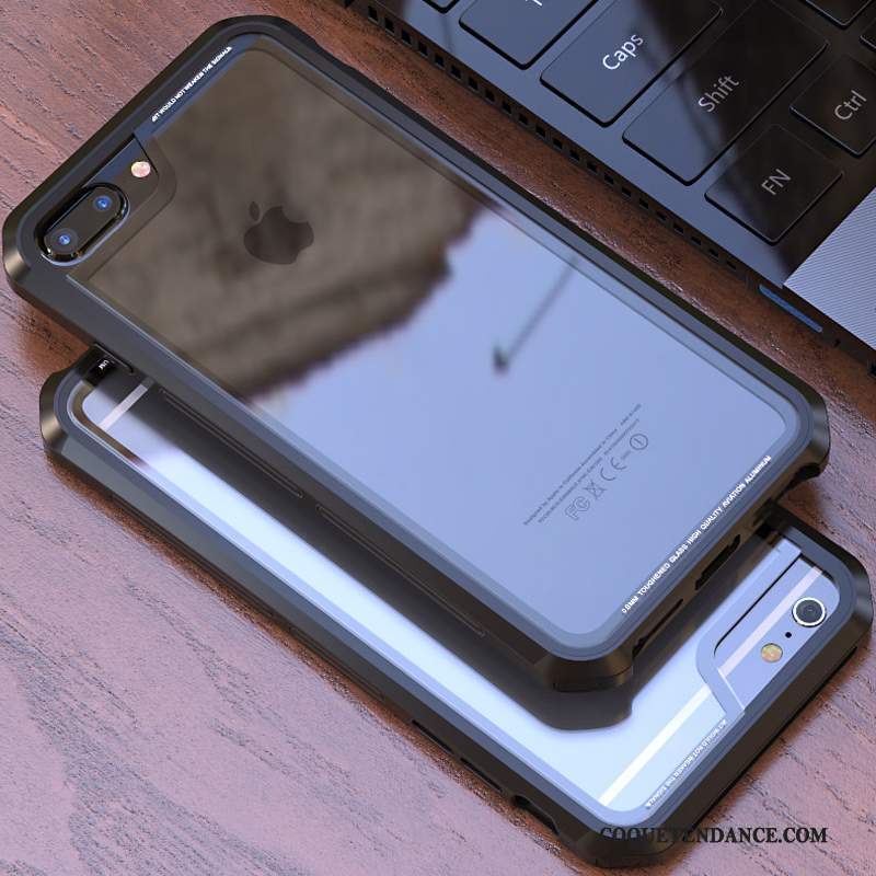 iPhone 7 Plus Coque Border Couvercle Arrière Transparent Métal Nouveau
