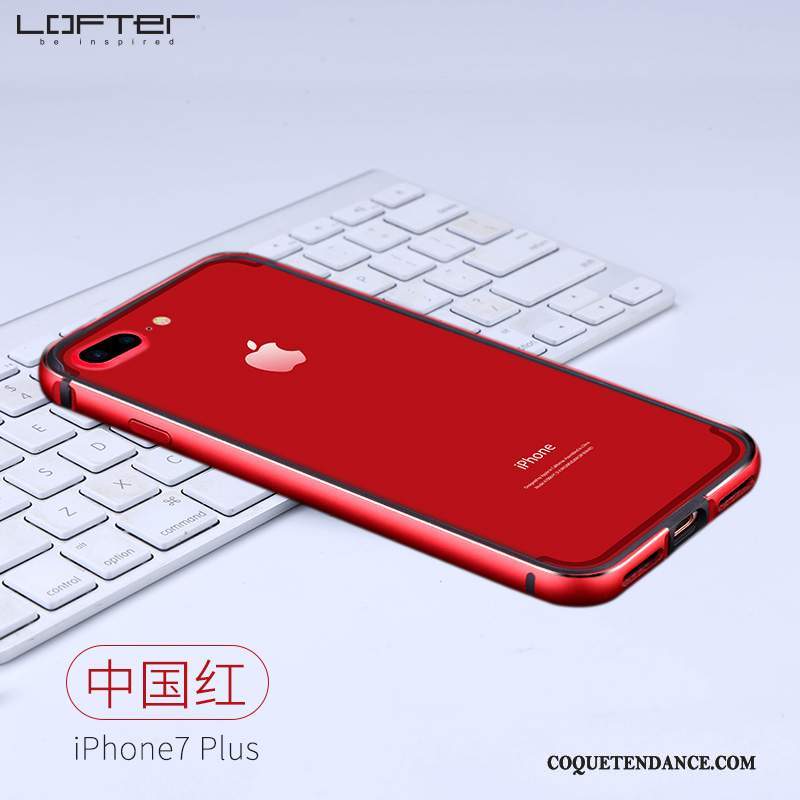 iPhone 7 Plus Coque Créatif Rouge Métal Silicone De Téléphone
