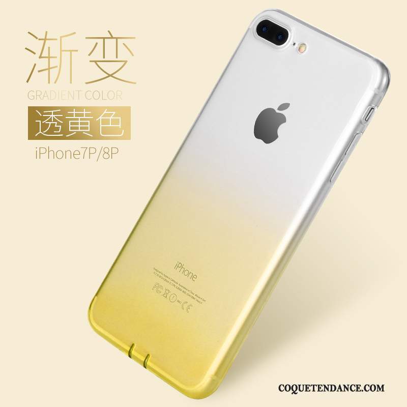 iPhone 7 Plus Coque Créatif Vert Jaune Dégradé De Couleur