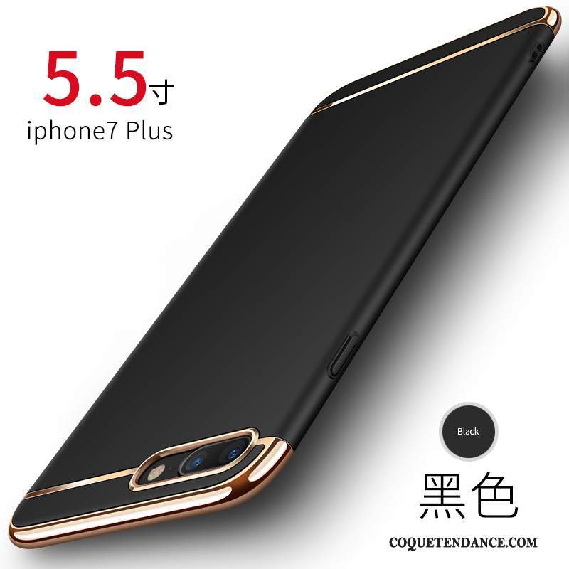 iPhone 7 Plus Coque Délavé En Daim Rouge De Téléphone Noir