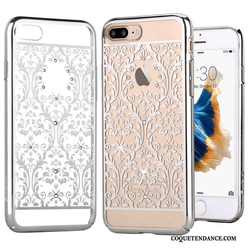 iPhone 7 Plus Coque Strass Blanc De Téléphone Protection Placage