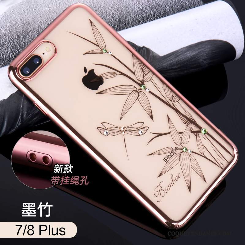 iPhone 7 Plus Coque Tout Compris Incassable Transparent Or De Téléphone