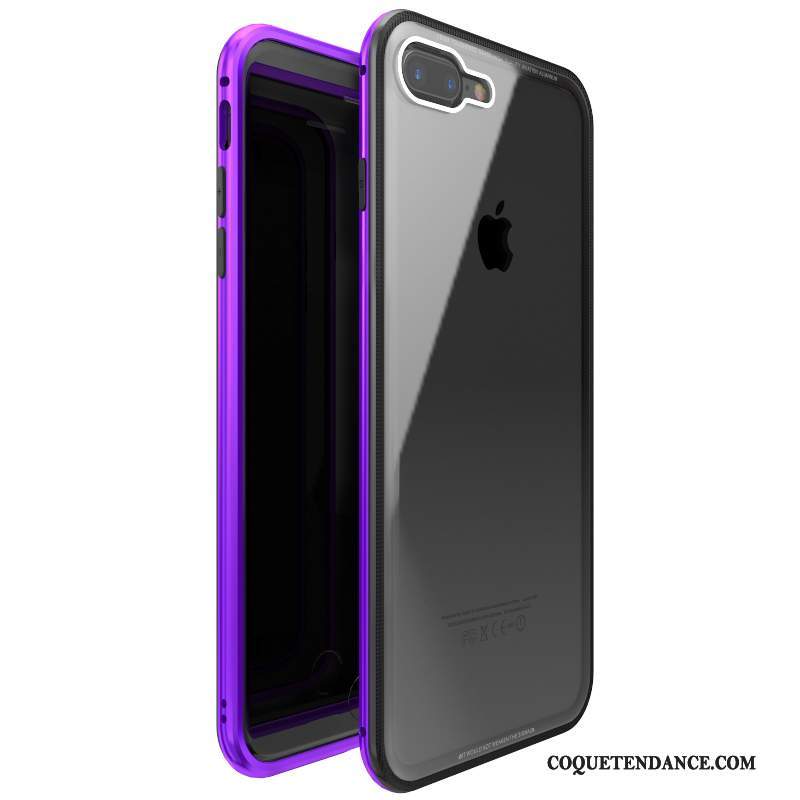 iPhone 7 Plus Coque Verre Trempé Protection Étui Métal De Téléphone