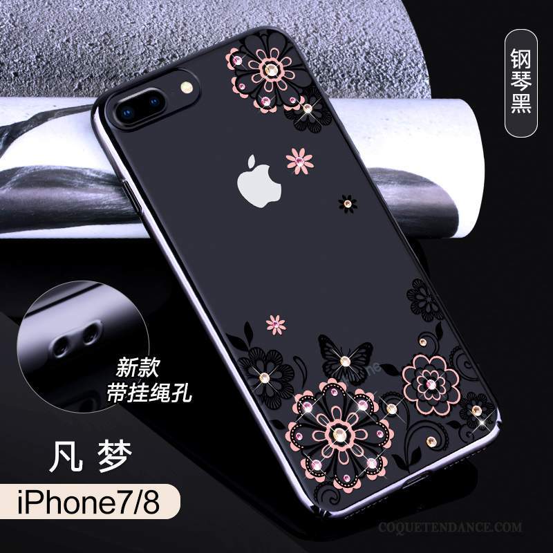 iPhone 8 Coque De Téléphone Nouveau Rouge Strass Incassable
