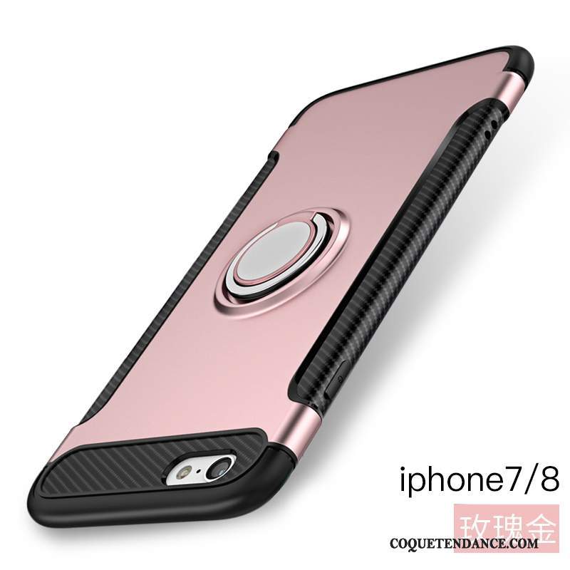 iPhone 8 Coque De Téléphone Rouge Étui Protection Anneau
