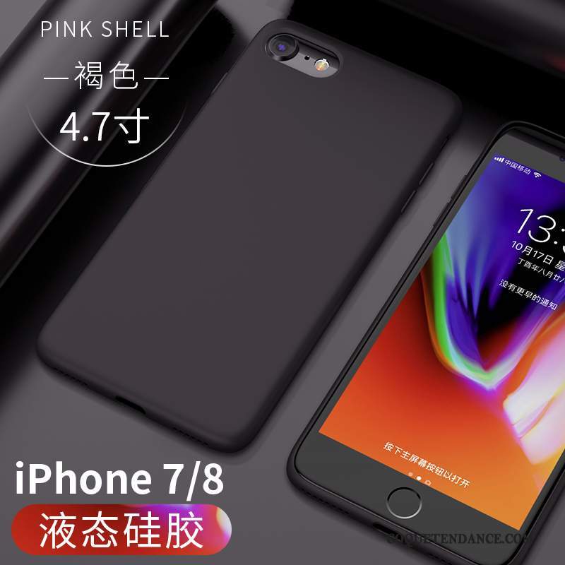 iPhone 8 Coque Délavé En Daim Silicone Étui De Téléphone Nouveau