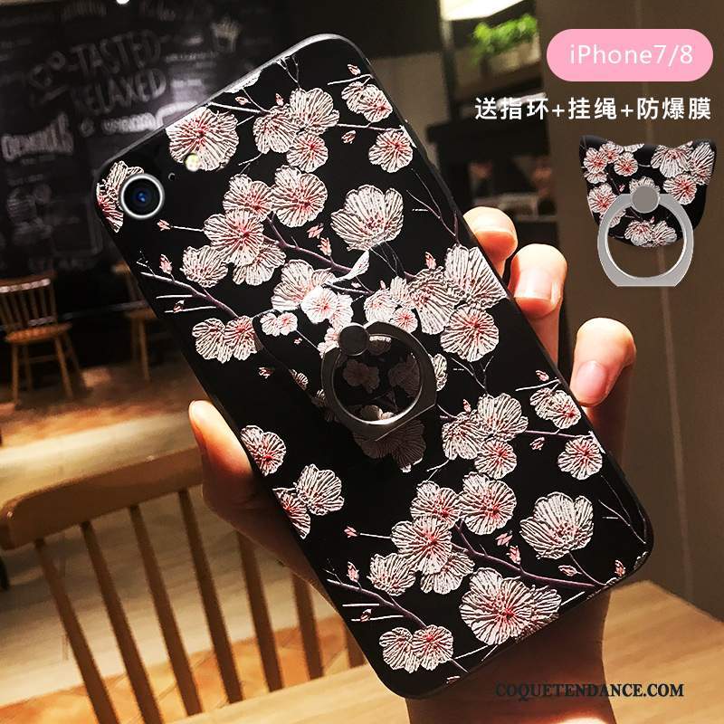 iPhone 8 Coque Incassable Fluide Doux Nouveau Rose Gaufrage