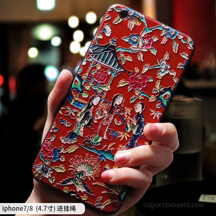 iPhone 8 Coque Incassable Multicolore De Téléphone Silicone Personnalité