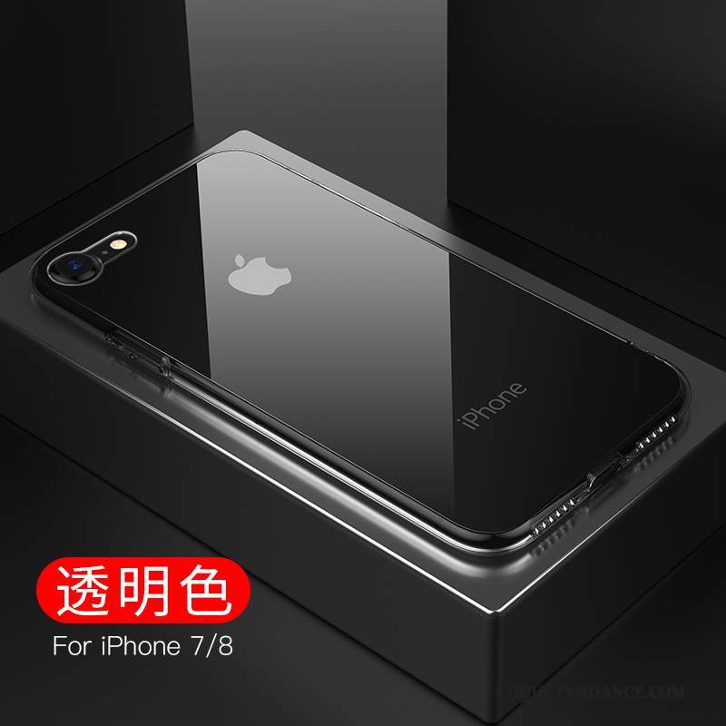 iPhone 8 Coque Nouveau Très Mince Rouge Verre Incassable