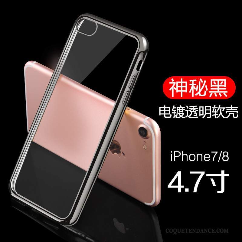 iPhone 8 Coque Placage Très Mince De Téléphone Étui Or