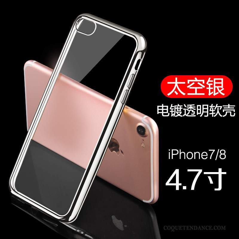 iPhone 8 Coque Placage Très Mince De Téléphone Étui Or