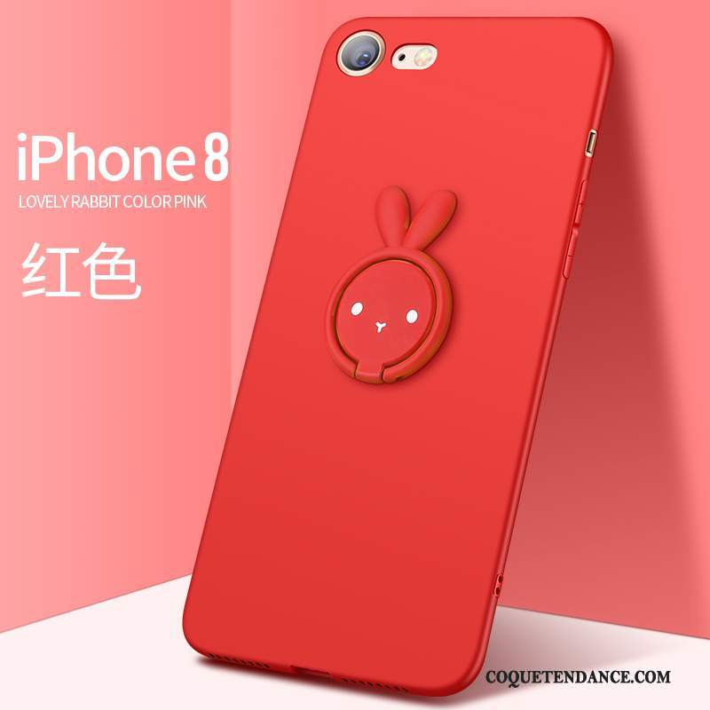 iPhone 8 Coque Silicone De Téléphone Rouge Étui Créatif