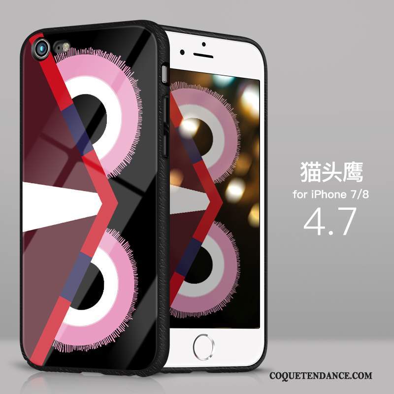 iPhone 8 Coque Silicone Tout Compris Étui Net Rouge Très Mince