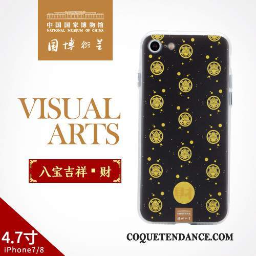 iPhone 8 Coque Étui Art Protection Style Chinois Rouge