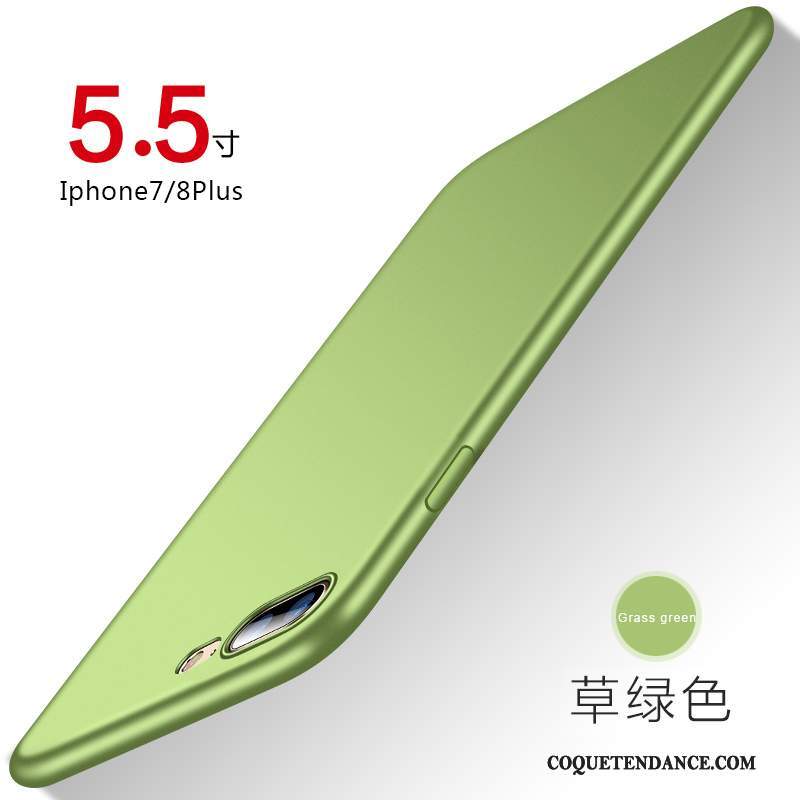iPhone 8 Plus Coque Fluide Doux Très Mince De Téléphone Vert Tendance