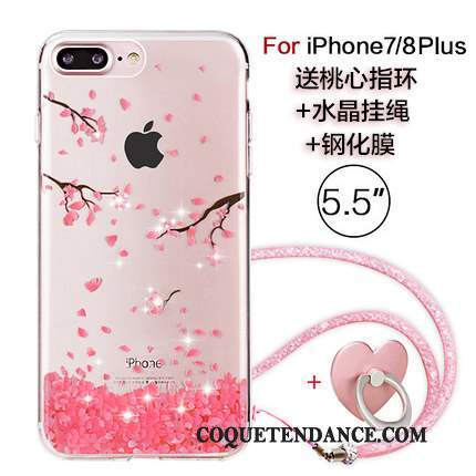 iPhone 8 Plus Coque Marque De Tendance Rose Ornements Suspendus Nouveau De Téléphone