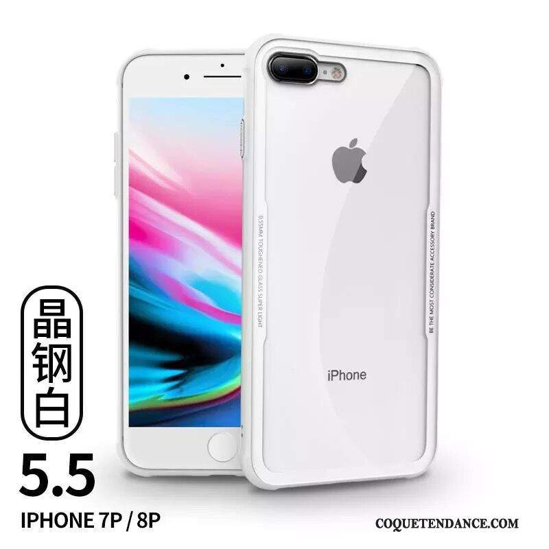 iPhone 8 Plus Coque Nouveau Transparent Verre Trempé Silicone