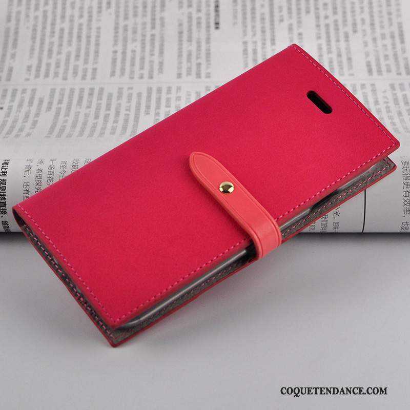 iPhone 8 Plus Coque Rouge Tout Compris Étui En Cuir De Téléphone Housse
