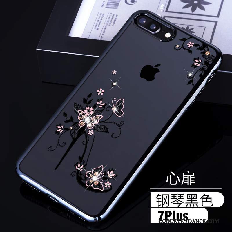 iPhone 8 Plus Coque Strass De Téléphone Transparent Luxe Difficile