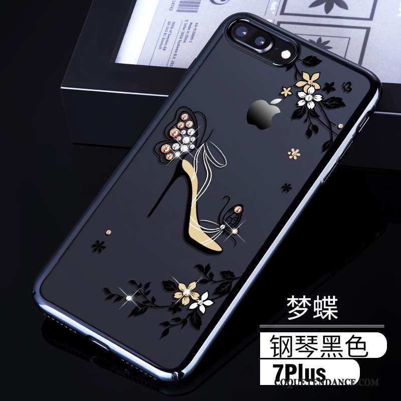 iPhone 8 Plus Coque Strass De Téléphone Transparent Luxe Difficile