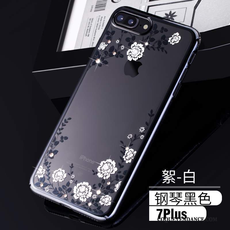 iPhone 8 Plus Coque Strass De Téléphone Transparent Luxe Difficile