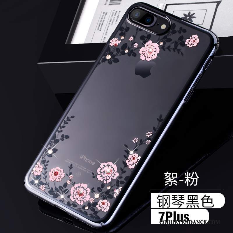 iPhone 8 Plus Coque Strass De Téléphone Transparent Luxe Difficile