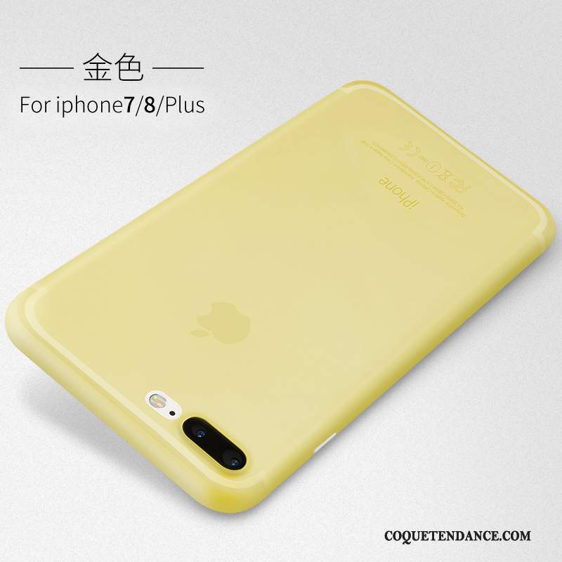 iPhone 8 Plus Coque Transparent Nouveau Très Mince Délavé En Daim Étui