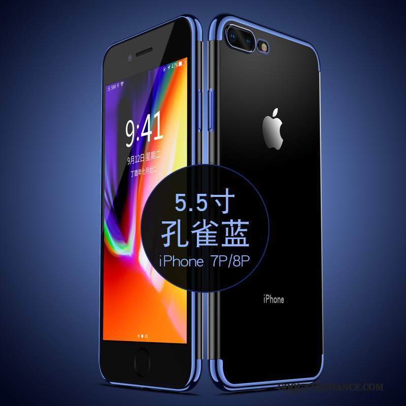 iPhone 8 Plus Coque Transparent Étui Fluide Doux Très Mince De Téléphone