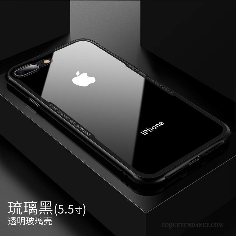 iPhone 8 Plus Coque Verre Blanc Étui Protection Très Mince